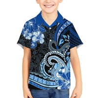 Polynesia Paisley Hawaiian Shirt Mix Blue Polynesian Pattern LT05 - Polynesian Pride