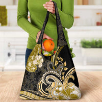 Polynesia Paisley Grocery Bag Mix Gold Polynesian Pattern