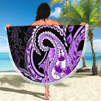Polynesia Paisley Beach Blanket Mix Purple Polynesian Pattern