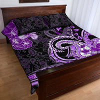 Polynesia Paisley Quilt Bed Set Mix Purple Polynesian Pattern