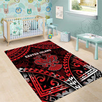 Easter Island Area Rug Polynesian Pattern Emblem