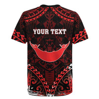 Personalised Easter Island Rugby Jersey Polynesian Pattern Emblem