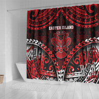 Easter Island Shower Curtain Polynesian Pattern Emblem