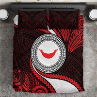 Easter Island Bedding Set Moai Statues Polynesian Style