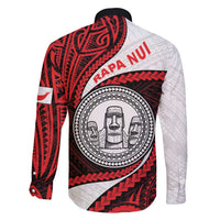 Easter Island Family Matching Long Sleeve Bodycon Dress and Hawaiian Shirt Moai Statues Polynesian Style