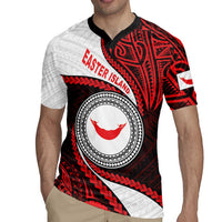 Easter Island Rugby Jersey Moai Statues Polynesian Style