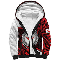 Easter Island Sherpa Hoodie Moai Statues Polynesian Style