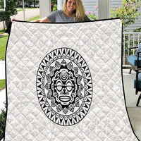 New Zealand Aotearoa Quilt Maori Te Mata O Rongokako LT05 White - Polynesian Pride