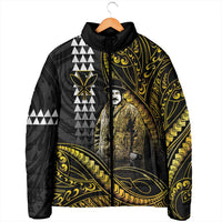 Hawaii Kuhio The Citizen Prince Padded Jacket Gold Polynesian Tribal Tattoo LT05 - Polynesian Pride