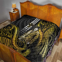 Hawaii Kuhio The Citizen Prince Quilt Gold Polynesian Tribal Tattoo