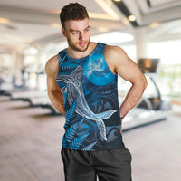 New Zealand Matariki Men Tank Top Maori Koru With Humpback Whale Blue