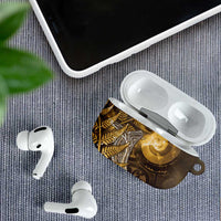 New Zealand Matariki AirPods Case Maori Koru With Humpback Whale Gold