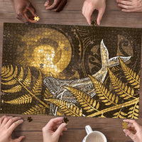 New Zealand Matariki Puzzle Maori Koru With Humpback Whale Gold LT05 - Polynesian Pride