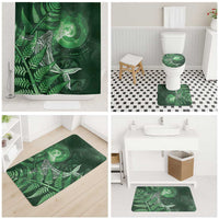 New Zealand Matariki Bathroom Set Maori Koru With Humpback Whale Green