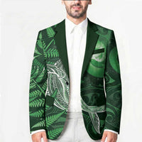 New Zealand Matariki Blazer Maori Koru With Humpback Whale Green LT05 - Polynesian Pride