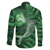 New Zealand Matariki Family Matching Mermaid Dress and Hawaiian Shirt Maori Koru With Humpback Whale Green