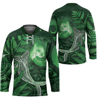 New Zealand Matariki Hockey Jersey Maori Koru With Humpback Whale Green LT05 - Polynesian Pride