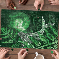 New Zealand Matariki Puzzle Maori Koru With Humpback Whale Green LT05 - Polynesian Pride