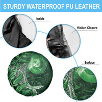 New Zealand Matariki Spare Tire Cover Maori Koru With Humpback Whale Green