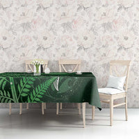 New Zealand Matariki Tablecloth Maori Koru With Humpback Whale Green