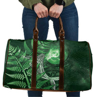 New Zealand Matariki Travel Bag Maori Koru With Humpback Whale Green LT05 Green - Polynesian Pride