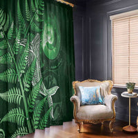 New Zealand Matariki Window Curtain Maori Koru With Humpback Whale Green