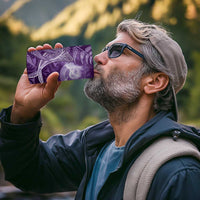 New Zealand Matariki 4 in 1 Can Cooler Tumbler Maori Koru With Humpback Whale Purple