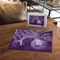New Zealand Matariki Puzzle Maori Koru With Humpback Whale Purple