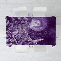 New Zealand Matariki Tablecloth Maori Koru With Humpback Whale Purple LT05 Purple - Polynesian Pride