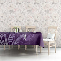 New Zealand Matariki Tablecloth Maori Koru With Humpback Whale Purple LT05 - Polynesian Pride