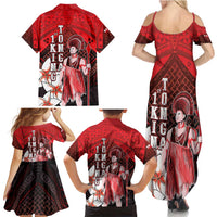 The First King Of Tonga Family Matching Summer Maxi Dress and Hawaiian Shirt Tongan Pride