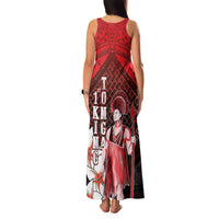 The First King Of Tonga Family Matching Tank Maxi Dress and Hawaiian Shirt Tongan Pride