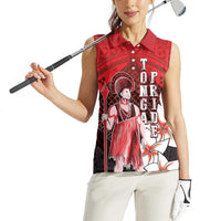 The First King Of Tonga Women Sleeveless Polo Shirt Tongan Pride