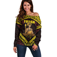 Tonga First King Off Shoulder Sweater Ahoeitu Know Your Roots