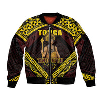 Tonga First King Sleeve Zip Bomber Jacket Ahoeitu Know Your Roots
