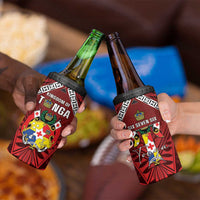 Tonga Emancipation Day 4 in 1 Can Cooler Tumbler Tongan Kupesi Pattern