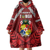Tonga Emancipation Day Wearable Blanket Hoodie Tongan Kupesi Pattern