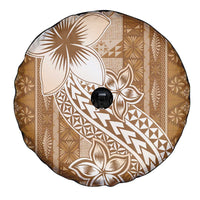 Tonga Kupesi Ngatu Spare Tire Cover Vintage Brown Plumeria