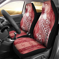 Tonga Kupesi Ngatu Car Seat Cover Vintage Red Plumeria