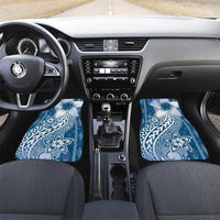 Tonga Kupesi Ngatu Car Mats Vintage Blue Plumeria