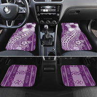 Tonga Kupesi Ngatu Car Mats Vintage Purple Plumeria