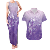 Lupus Awareness Month Couples Matching Tank Maxi Dress and Hawaiian Shirt Polynesian Style LT05 Lilac - Polynesian Pride