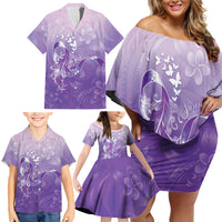 Lupus Awareness Month Family Matching Off Shoulder Short Dress and Hawaiian Shirt Polynesian Style