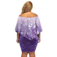 Lupus Awareness Month Family Matching Off Shoulder Short Dress and Hawaiian Shirt Polynesian Style