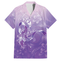 Lupus Awareness Month Family Matching Puletasi and Hawaiian Shirt Polynesian Style LT05 Dad's Shirt - Short Sleeve Lilac - Polynesian Pride