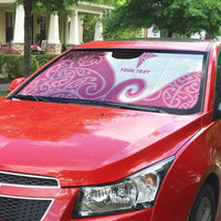 Personalised New Zealand Nurse Auto Sun Shade Maori Koru Pink Version LT05 - Polynesian Pride