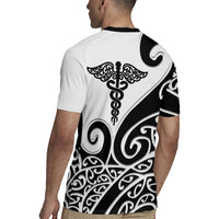 Personalised New Zealand Nurse Rugby Jersey Maori Koru Black Version LT05 - Polynesian Pride