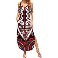 Custom Aotearoa Ngapuhi Family Matching Summer Maxi Dress and Hawaiian Shirt Maori Tribal Pattern