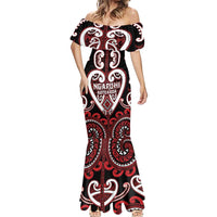 Custom Aotearoa Ngapuhi Mermaid Dress Maori Tribal Pattern