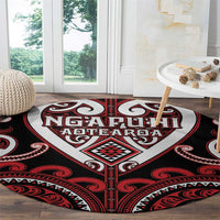 Aotearoa Ngapuhi Round Carpet Maori Tribal Pattern